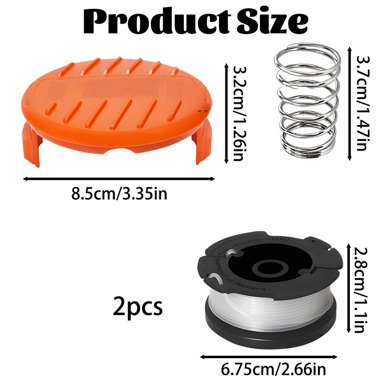 WNXBFO 3 Pcs Black and Decker Strimmer Spool, Decker Reflective