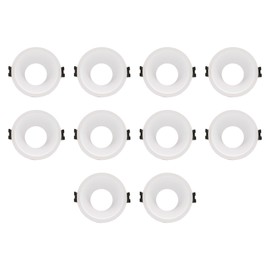 Maxled, Light is Led! Einbaustrahler Rahmen 10er, Ø83mm Lochdurchmesser PC-Werkstoff LED Spots Deckenspot Einbauleuchten für GU10 LED/Halogen Leuchtmittel Deckeneinbauring (Rund,Weiß)