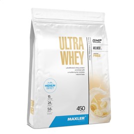 Maxler Ultra Whey Protein - 24 g Protein per Serving - Pure Whey Protein Powder - Whey Protein Concentrate, Whey Protein Isolate, Whey Protein Hydrolysate - With BCAA - Banana Milkshake - 450 g