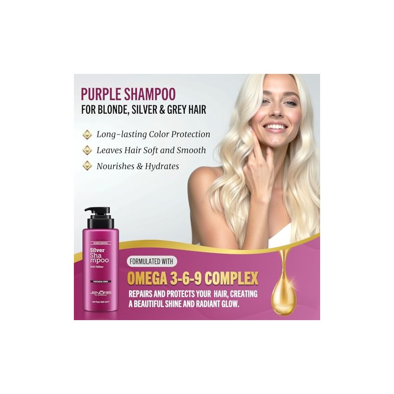 Jenoris Silver Shampoo Anti Yellow 500 ml by JENORIS