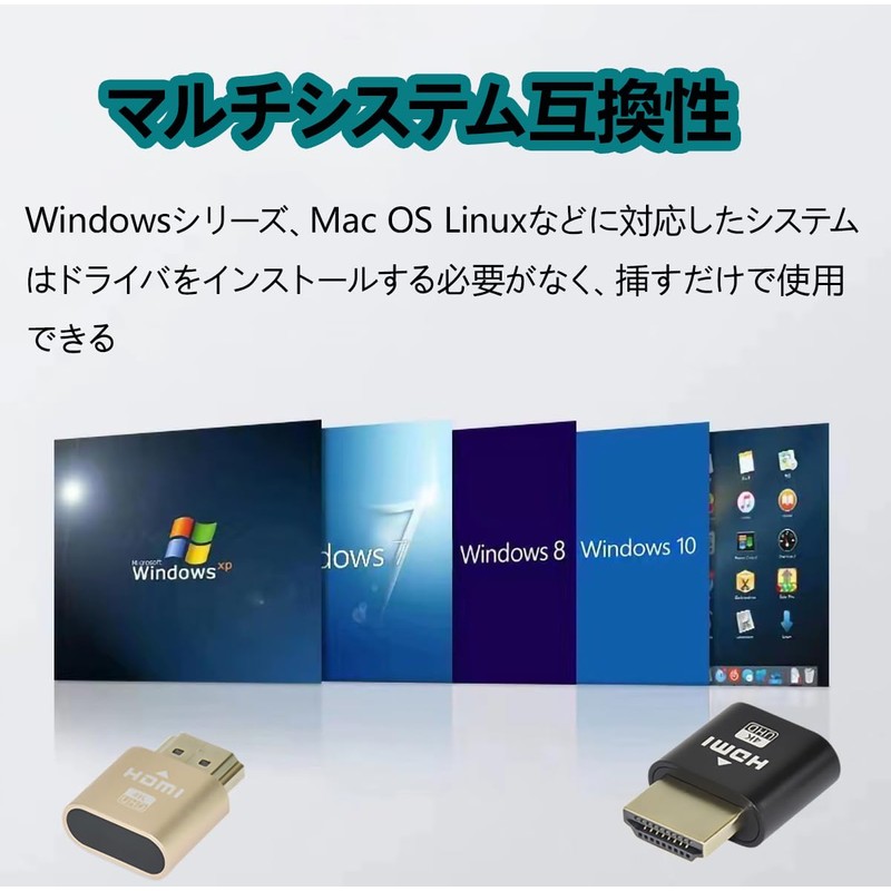 SZSL HDMI Virtual Display HDMI Emulator Support 4K@60Hz HDMI Dummy