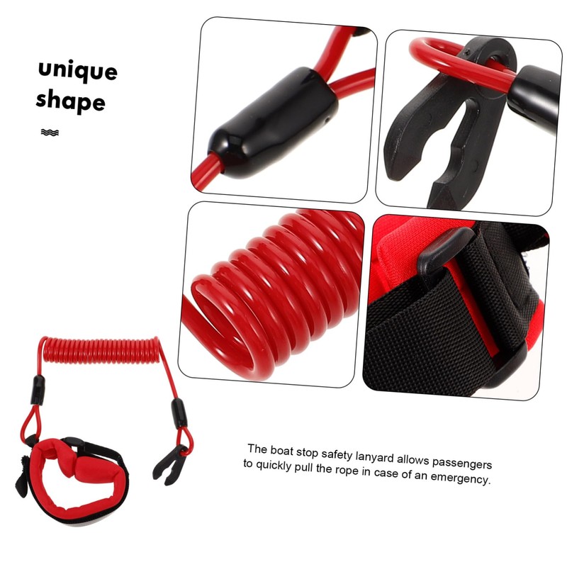 Mikinona Boat Engine Lanyard Harness Safety Cord Emergency Shutoff for