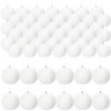 48 Pack Christmas Ball, 3.1 Inches White Fluffy Balls, Fur