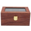 Wooden 3 Grid Watch Display Box Transparent Window Anti‑Slip Watch