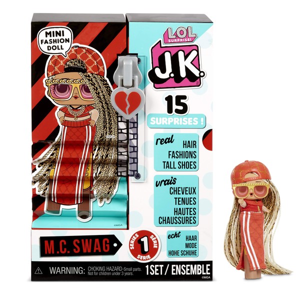 L.O.L. Surprise! JK Mini Fashion Doll MC Swag with 15 Surprises Including Dress Up Doll Outfits, Exclusive Accessories - Gifts for Girls and Mix Match Toys for Kids 4-15 Years