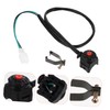 Ciieeo 2Pcs Motorcycle Handlebar Kill Switch Horn Button Durable Starter