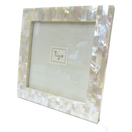 Tizo 5" Square White Mother of Pearl Frame