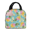 VOOHDDY Pretty Tropical Pineapple Fashion Insulated Lunch Bag For Women