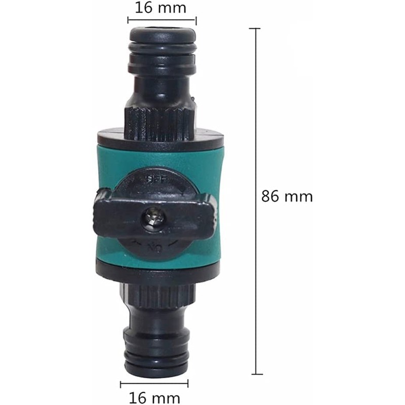 2PC Quick-Release in-line Shut-Off Valve for Garden Hose Pipe, Compatible