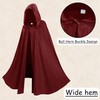 Regenboog Renaissance Costume Men Women,Burgundy Medieval Renaissance Cloak,Adult Victorian Cape,Red