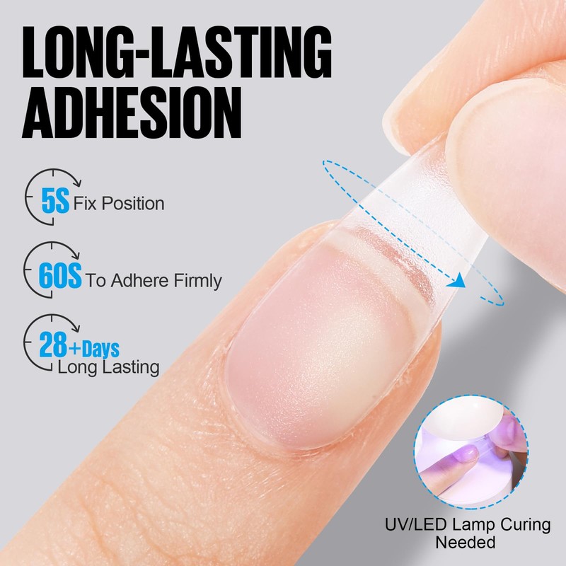 TOMICCA 6 in 1 Nail Glue for Press Ons 8ml