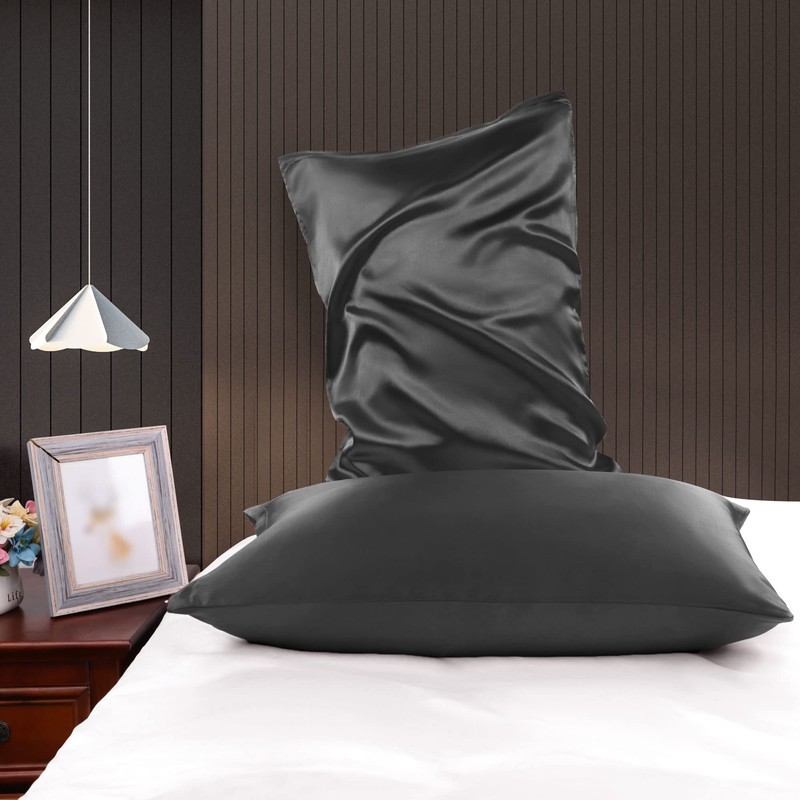 PiccoCasa Satin Pillow Cover, Cool Rayon, Touch Cooling Sensation, Pillow