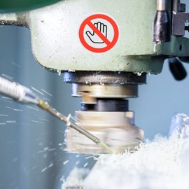 STOBOK Do Not Touch Sticker 10pcs Do Not Use Hand Warning Sign Small Round Safety Labels Waterproof Vinyl Decals 25mm