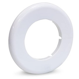 Floor and Ceiling Plate Cover Split Flange, 2" Escutcheon Plate, PVC Split Flange, Universal Design for Multipurpose Plumbing Applications, White, 5 Pack