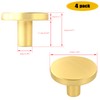IAFVKAI Cabinet Knobs, 4 Pieces Brushed Brass Furniture Knobs, Zinc