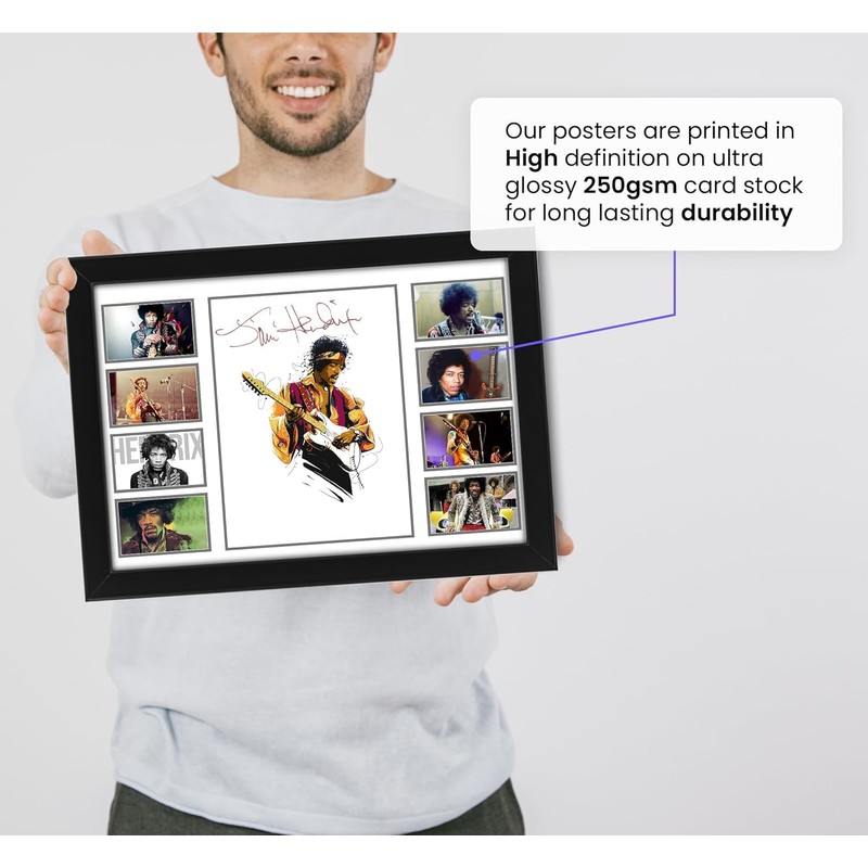 Jimi Hendrix Signed Poster Print- Limited Edition Autograph Fan Gift