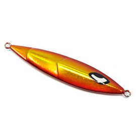 Leaf Throwfall Type D Metal Jig, 7.1 oz (200 g), Lure Jig, Jigging, Sinker, Fishing Tackle Slow Jigging, Amberjack, Grouper Que, Rootfish, Fish, Bakstorm, Bakst Scale, Red Gold