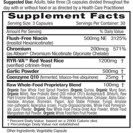 EMERALD LABS Cholesterol Health - Featuring CoQ10, Flush-Free Niacin, RYR-VA, and Garlic for Heart and Circulatory Support - 90 Vegetable Capsules