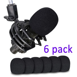SM58 Pop Filter - Foam Windscreen Microphone Cover for Shure SM58 SM58-LC Ball Type Mic to Reduce Plosive Wind Noises by YOUSHARES (6 Pack）