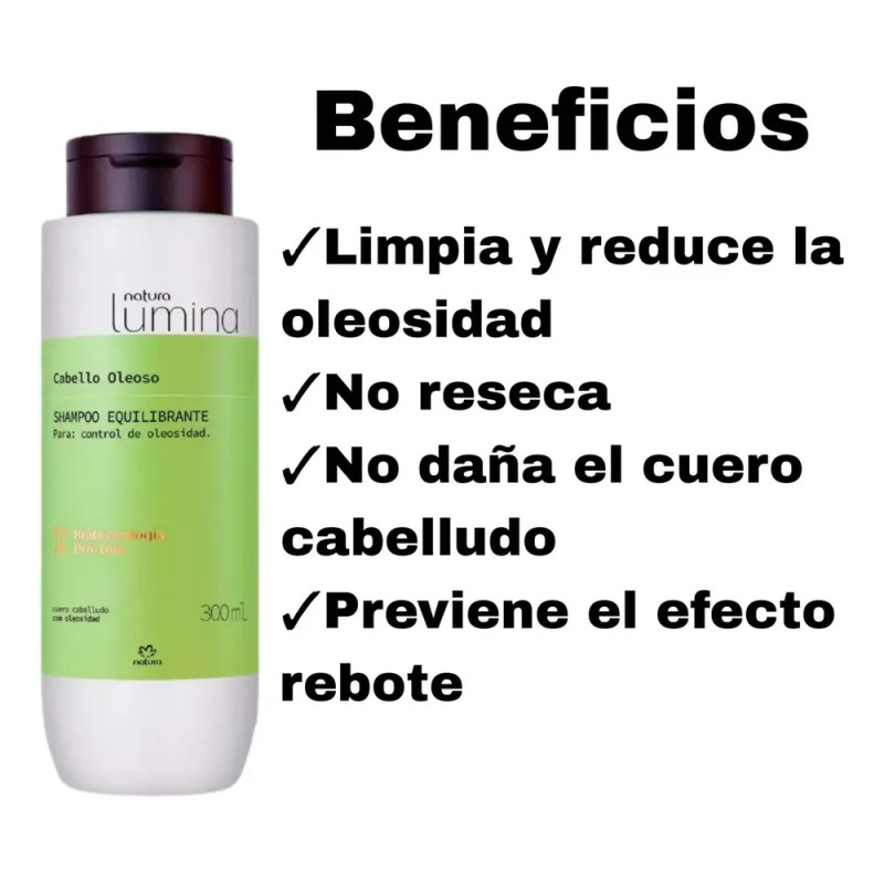 Shampoo Equilibrante Cabello Oleoso Natura Lumina