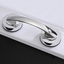 KAFENDA Large Glass Door and Window Handles, Bathroom Sliding Doors, cabinets, wardrobes, Suction Cups, Non-Marking Handles, Non-Porous Absorption Handles, Shower Grab Bars (Silver)