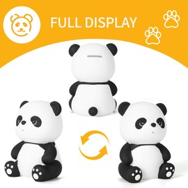 H&W Panda Money Bank, Shatterproof Piggy Bank, First Coin Bank, Best Christmas Birthday for Kids Boys Girls Home Decoration (WK41-D4)