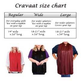 DinerWear Adult Bib Dining Scarf Large- Cravaat X (Burgundy Pebble)