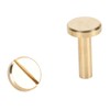 50 Set Binding Rivet Round Flat Head Brass Slot Screw
