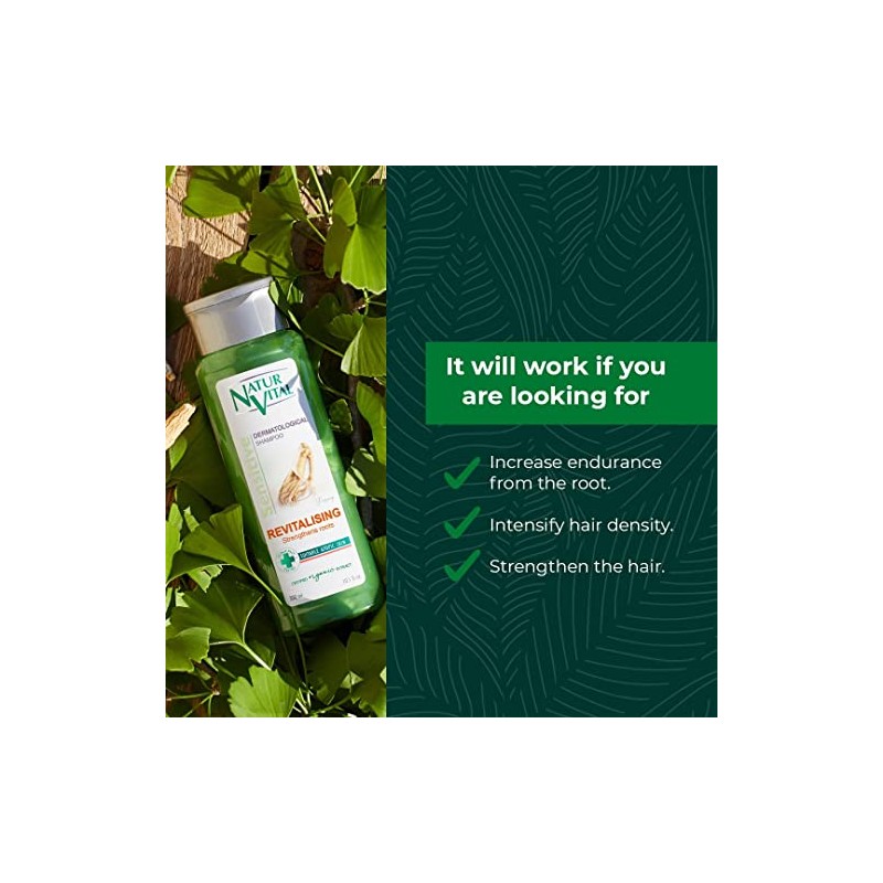Hair Shampoo Ginseng - Revitalizing - 300 Ml / Natural