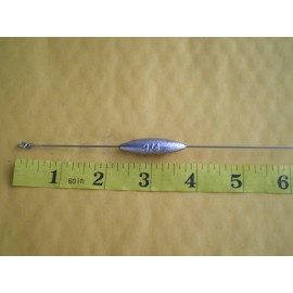 HOME MADE 10 PCS. STRAIGHT DOWN BOTTOM BOUNCER SINKER, 3/4 OZ. W/S. STEEL WIRE .041 X 6"