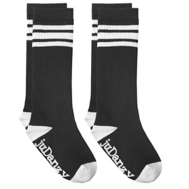 juDanzy Knee High Tube Socks for Boys, Girls, Baby, Toddler and Child (2 Pack) - black - 2-4 Years