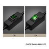 1.5Feet 90Degree Waterproof Extension Power Cord, in-Line On-Off Switch Extension