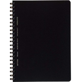 Kokuyo SV447S5-D Soft Ring Notebook, B6, Graph Rule, 70 Sheets, Black, Bulk Purchase Set of 5 Books