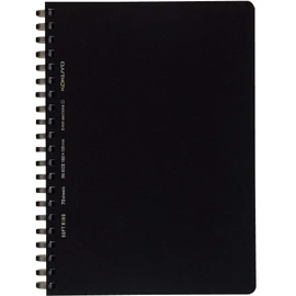 Kokuyo SV447S5-D Soft Ring Notebook, B6, Graph Rule, 70 Sheets, Black, Bulk Purchase Set of 5 Books