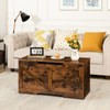 HOOBRO Storage Bench, 39.4” Retro Wooden Storage Chest with U-Shaped