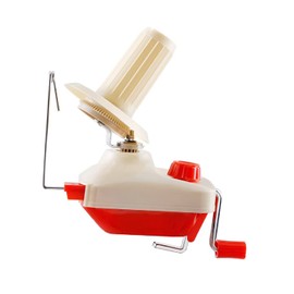 Loriketty Manual Yarn String Winder - Yarn Fiber Coiler Ball Winding Holder, Kniting Thread Ball Sewing Tool with Table Holding Clasp, Red