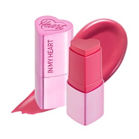 Touch in Sol In My Heart Stick Blush – Korean Cream-to-Butter for Cheeks, Lips & Eyes | Buildable, Hydrating, Long-Lasting Color with Vitamin E, Candelilla Wax & Plant Oils | Punchy Pink, 0.25 oz