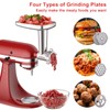 Meat Grinder & Slicer Shredder Attachments for KitchenAid Stand Mixer,