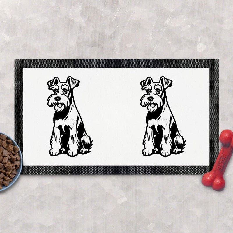 'Miniature Schnauzer Dog' Pet Feeding Mat (PM00022722)