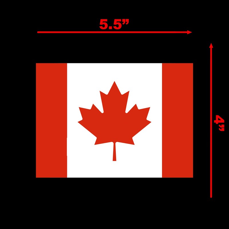 Flag of Canada Sticker Decal Notebook Car Laptop 5.5"x4" (Color)