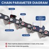 TM TWOMEM 18 Inch Chainsaw Chain 68 Drive Links, 325"