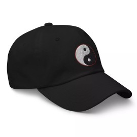 Edge of Life Designs Yin and Yang Chinese Symbol Embroidered Baseball Cap Dad hat