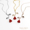 MignonandMignon Rose Pendant Necklace in Gold Rose Gold Silver Beauty