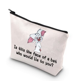 Cartoon Movie Inspired Gift Bat Lover Gift is This The Face of A Bat Who Would Lie to You Cosmetic Bag (Lie to Bag UK)