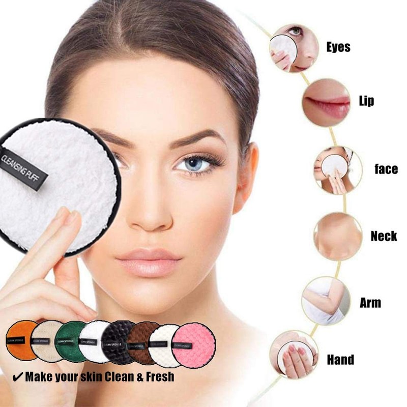 Reusable Make Up Remover Pads, Washable Eco-Friendly Cotton Face Wipes