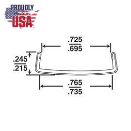 Outwater Plastics 2414-Pol/C Polished Chrome 3/4'' Abs and Mylar Plastic U-Channel/C-Channel 36 Inch Lengths (Pack of 4)