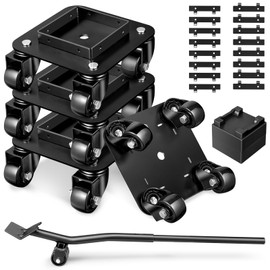 KEDSUM 1500LBS Furniture Movers with Wheels, Furniture Dolly, Removeable Baffle Heavy Duty Dolly, Carbon Steel Panel Movers, Furniture Lift Tool Set Used for Refrigerator, Sofa, Pool Table, Cabinet