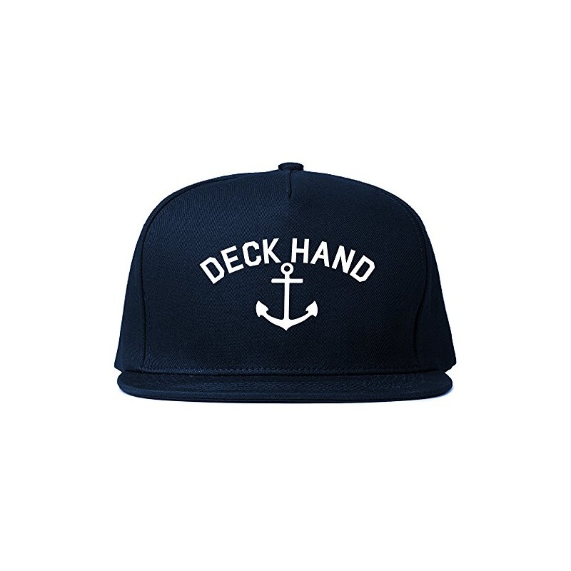 Sailing Deckhand Anchor Mens Snapback Hat Cap (US, Alpha, One
