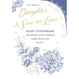 Regal Publishing Anniversary Card, To a Special Daughter & Son-in-Law - 9 x 6 inches