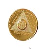 35 Year AA Medallion Glossy Gold Color Sobriety Chip